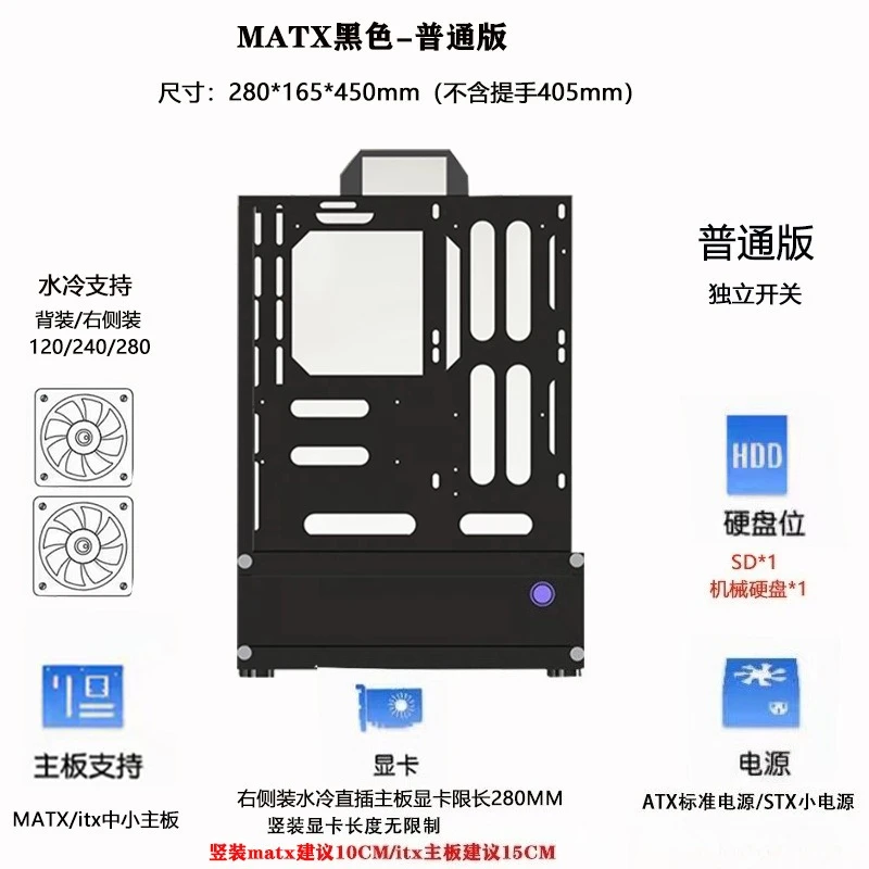 Casing PC Rak Vertikal Open Ch - Pc Chassis ulasan dan harga