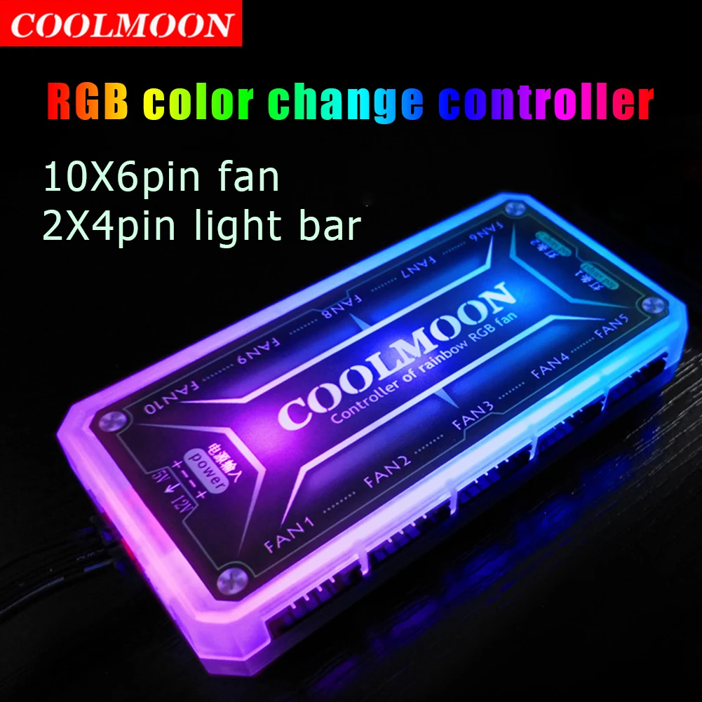 COOLMOON pengontrol RGB 12V 5A - Case Fan Controller ulasan dan harga